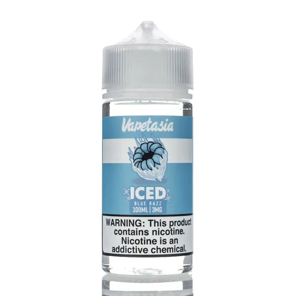Vapetasia - ICED Blue Razz - 100ml - Black Coral